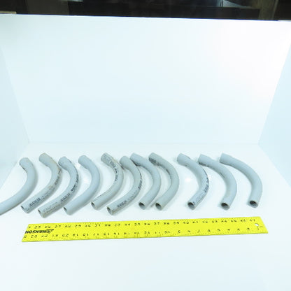 Carlon 3/4" 90° PVC SCH40 Elbow Bell End x Slip Ridgid Nonmetallic Lot Of 11