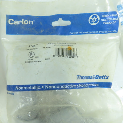 Carlon E943D16L 1/2" Threaded Male PVC SCH40 Box Adapters Lot Of 45