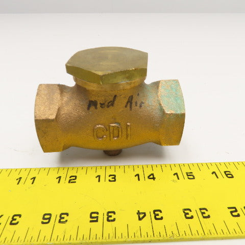 CDI 1" Brass Inline Air Flow Check Valve Pipe Fitting