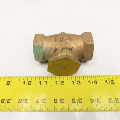 CDI 1" Brass Inline Air Flow Check Valve Pipe Fitting