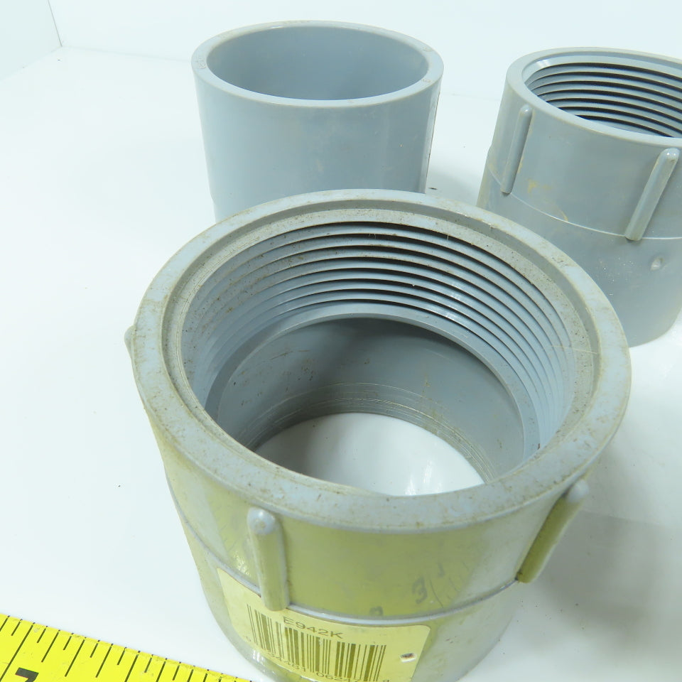 Carlon E942K 2-1/2" Threaded x Slip Female PVC Terminal Adapter Lot Of 7