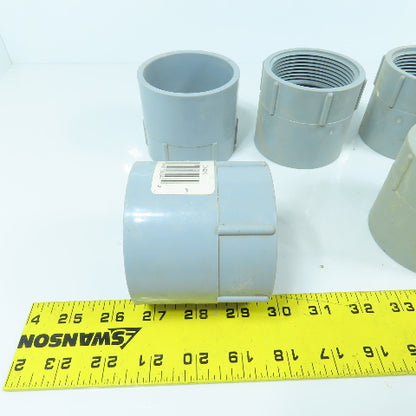 Carlon E942K 2-1/2" Threaded x Slip Female PVC Terminal Adapter Lot Of 7