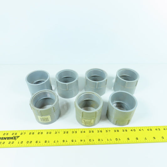 Carlon E942K 2-1/2" Threaded x Slip Female PVC Terminal Adapter Lot Of 7