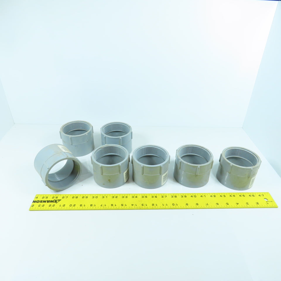 Carlon E942L 3" Threaded x Slip Female PVC Terminal Adapter Lot Of 7