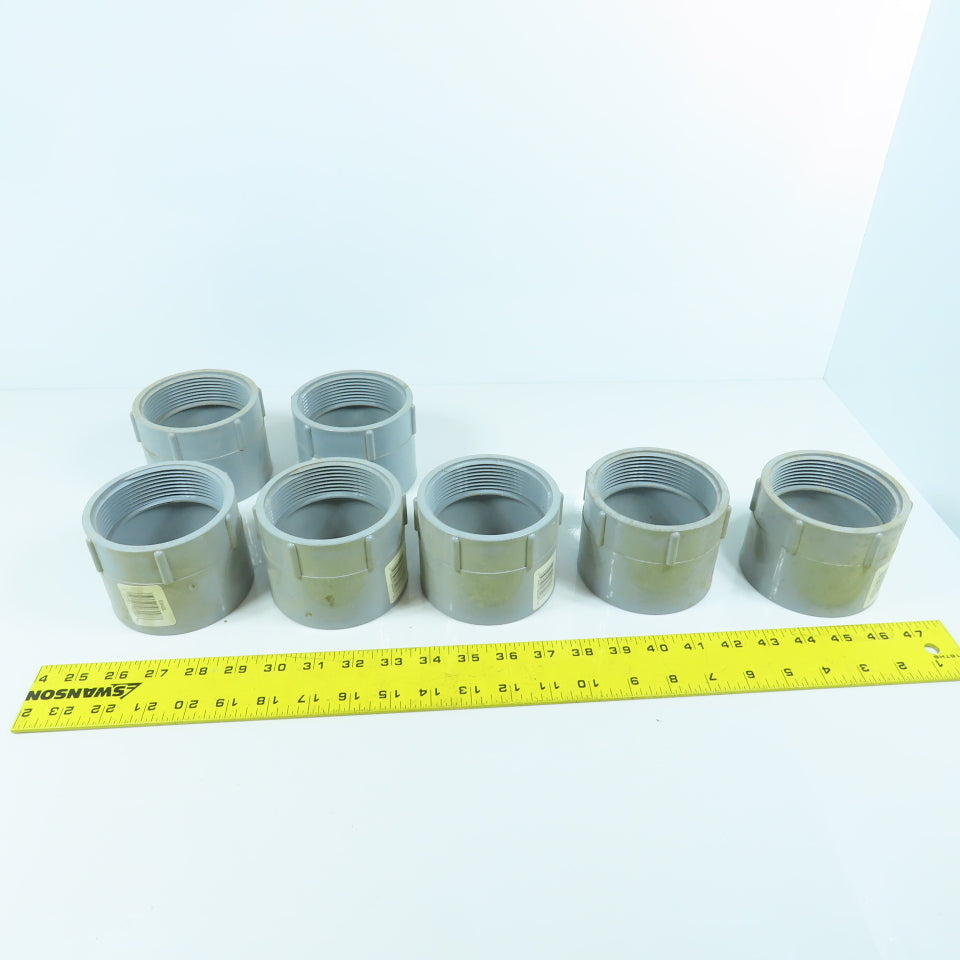 Carlon E942L 3" Threaded x Slip Female PVC Terminal Adapter Lot Of 7