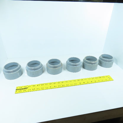 Carlon E943M 3-1/2" Threaded Male x Slip PVC Terminal Adapter Lot Of 6
