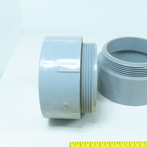 Carlon E943M 3-1/2" Threaded Male x Slip PVC Terminal Adapter Lot Of 6