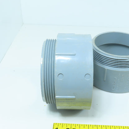 Carlon E943M 3-1/2" Threaded Male x Slip PVC Terminal Adapter Lot Of 6