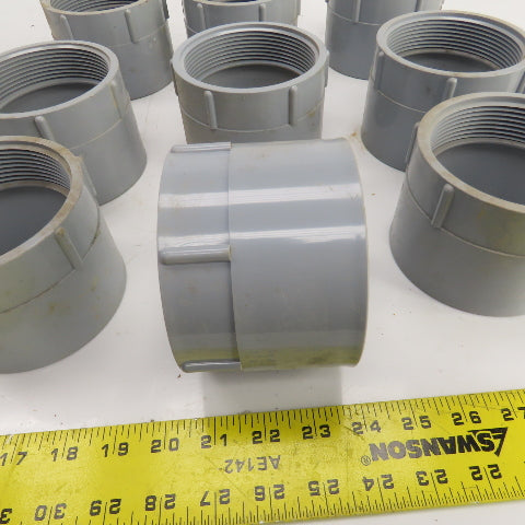 Carlon E942M 3-1/2" Threaded Female x Slip PVC Adapter Lot Of 11