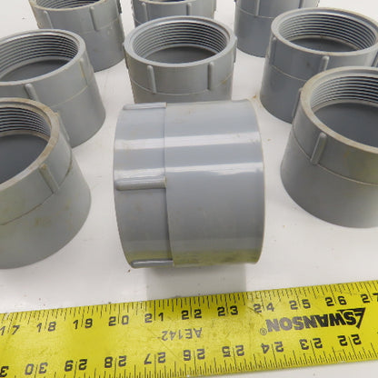Carlon E942M 3-1/2" Threaded Female x Slip PVC Adapter Lot Of 11