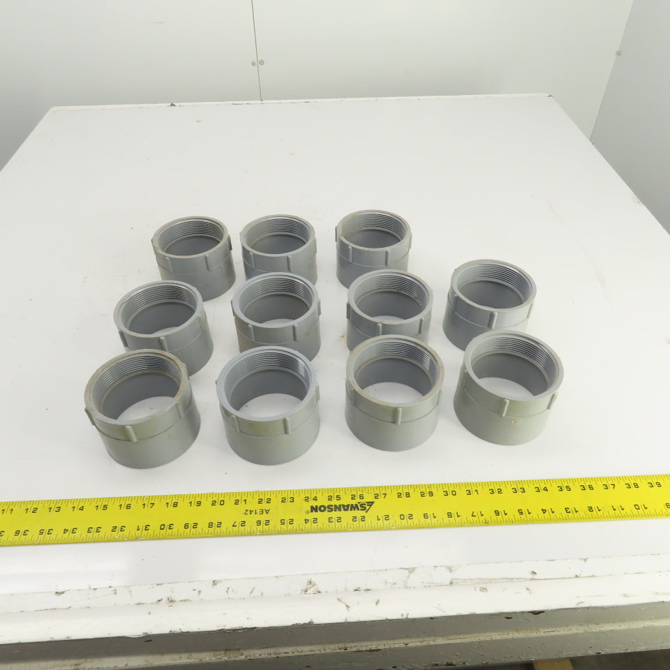 Carlon E942M 3-1/2" Threaded Female x Slip PVC Adapter Lot Of 11