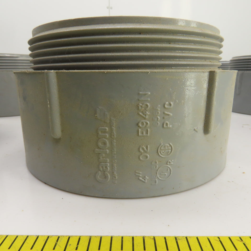 Carlon E943N 4" Threaded Male x Slip PVC Terminal Adapter Lot Of 19