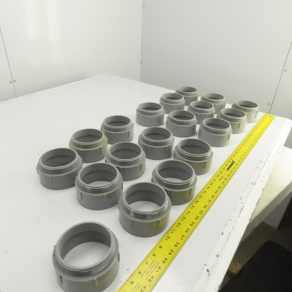 Carlon E943N 4" Threaded Male x Slip PVC Terminal Adapter Lot Of 19