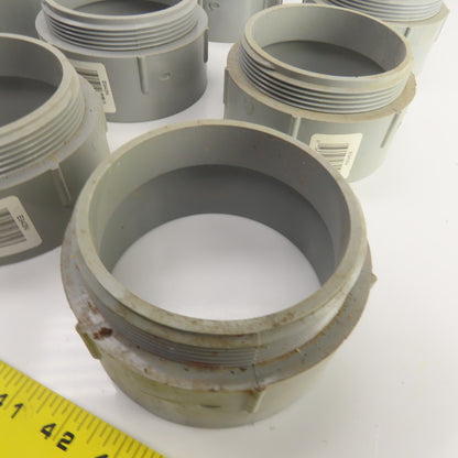 Carlon E943N 4" Threaded Male x Slip PVC Terminal Adapter Lot Of 19