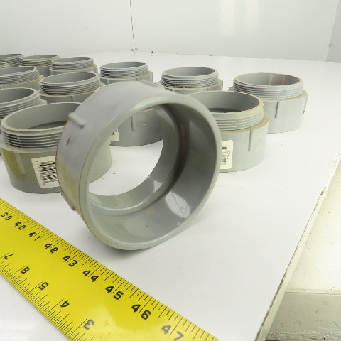 Carlon E943N 4" Threaded Male x Slip PVC Terminal Adapter Lot Of 19