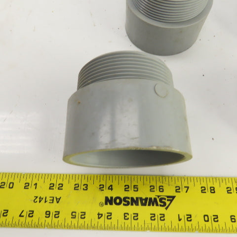 Carlon 3" Threaded Male x Slip PVC Terminal Adapter Lot Of 13