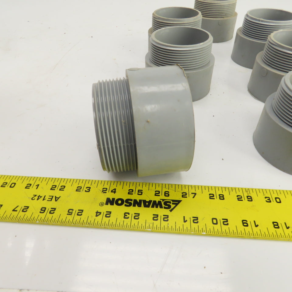 Carlon 3" Threaded Male x Slip PVC Terminal Adapter Lot Of 13