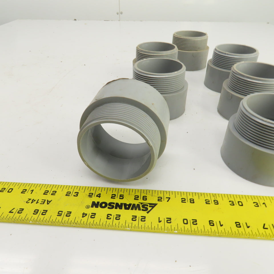 Carlon 3" Threaded Male x Slip PVC Terminal Adapter Lot Of 13