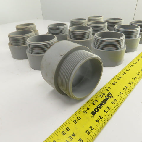 Carlon 3" Threaded Male x Slip PVC Terminal Adapter Lot Of 13