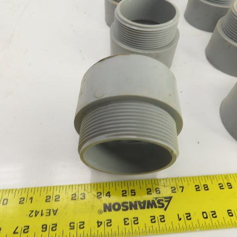 Carlon 3" Threaded Male x Slip PVC Terminal Adapter Lot Of 13