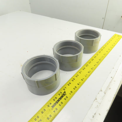 Carlon 4" Threaded Female x Slip PVC Adapter Lot Of 3