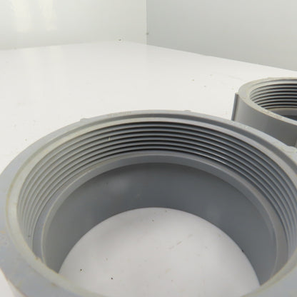 Carlon 4" Threaded Female x Slip PVC Adapter Lot Of 3