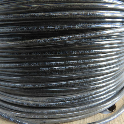 Cerro Vinylon THHN/THWN-2 8 AWG Strand Copper Black Wire 600V 950'