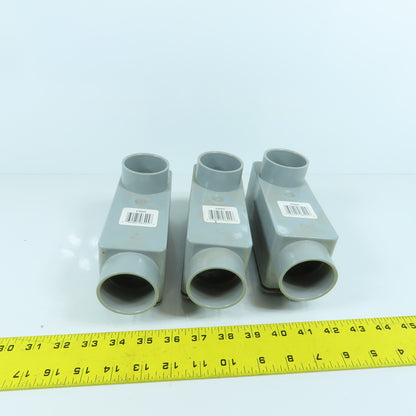 Carlon 1-1/2" Type LB PVC Conduit Body Lot Of 3