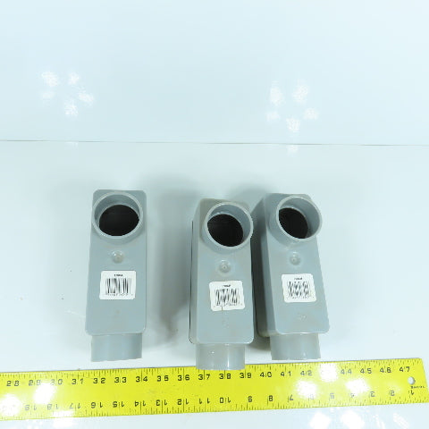 Carlon 1-1/2" Type LB PVC Conduit Body Lot Of 3