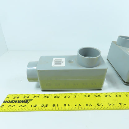 Carlon 1-1/2" Type LB PVC Conduit Body Lot Of 3