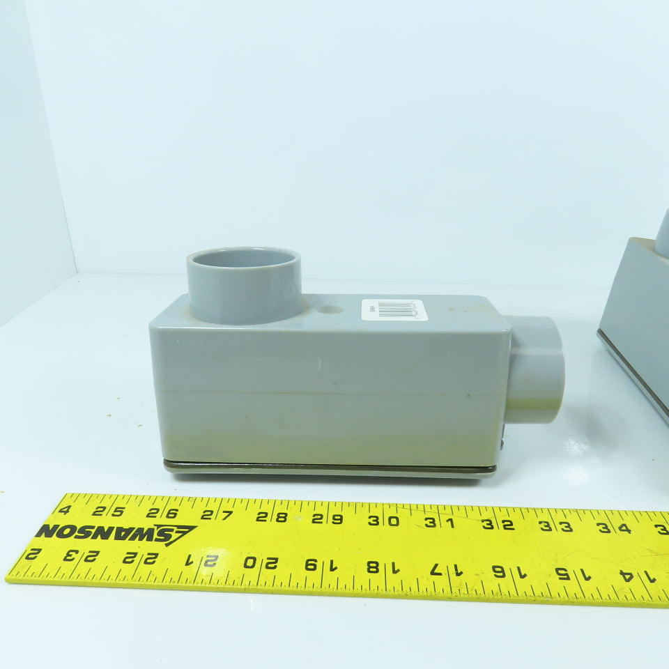 Carlon 1-1/2" Type LB PVC Conduit Body Lot Of 3