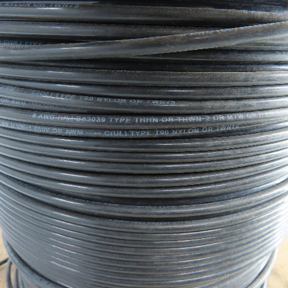 THHN/THWN-2 8 AWG Strand Copper Wire Black 600V 1000'