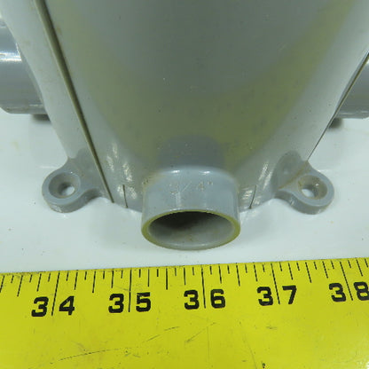 Carlon E971FB 5" PVC Round Floor Box 4-Way 6" Depth 3/4" & 1" Outlets
