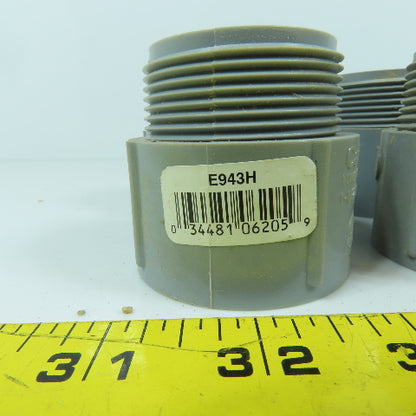 Carlon E943H 1-1/2" PVC Threaded Male x Slip Terminal Adapter Lot Of 10