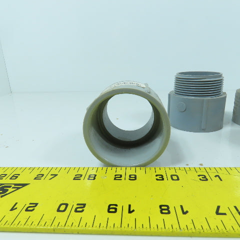 Carlon E943H 1-1/2" PVC Threaded Male x Slip Terminal Adapter Lot Of 10