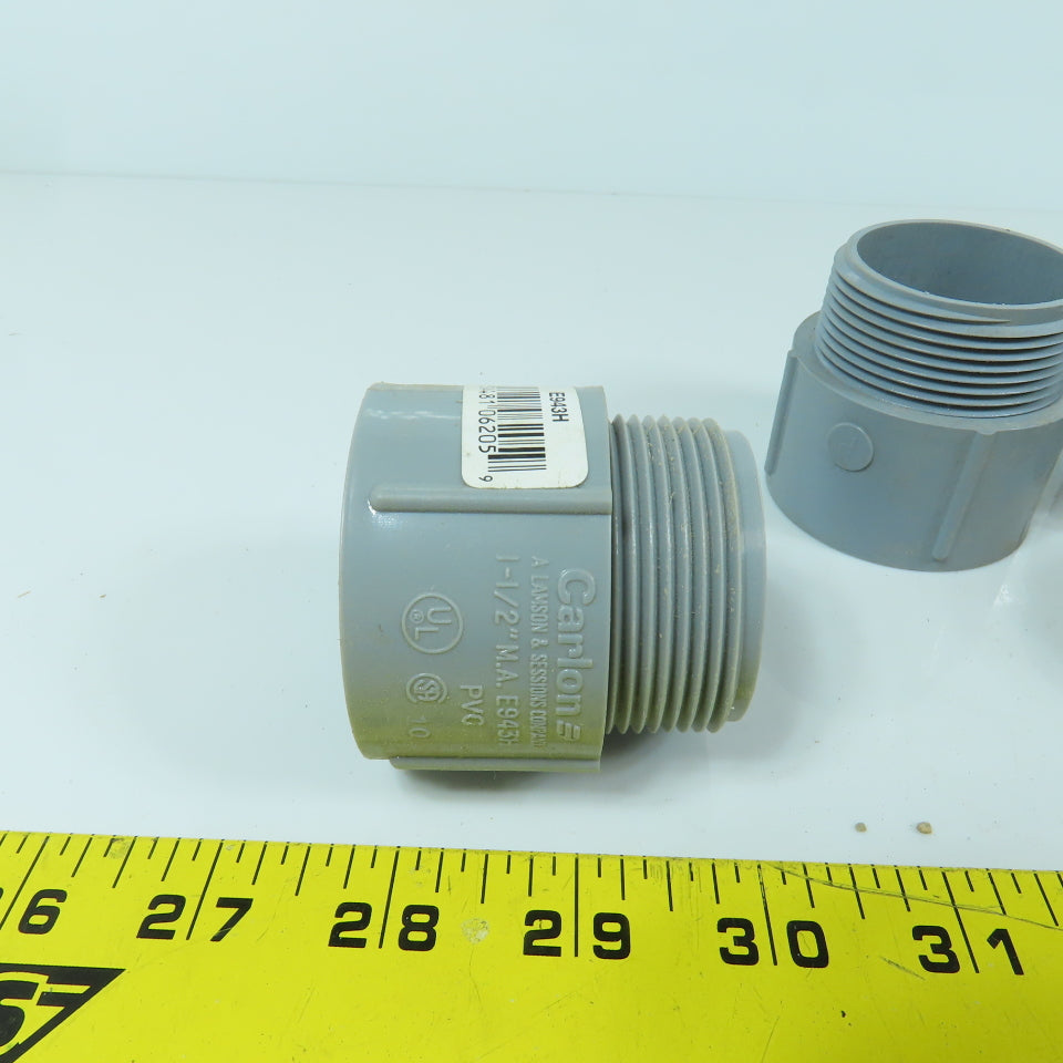 Carlon E943H 1-1/2" PVC Threaded Male x Slip Terminal Adapter Lot Of 10