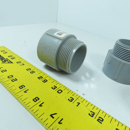 Carlon E943H 1-1/2" PVC Threaded Male x Slip Terminal Adapter Lot Of 10