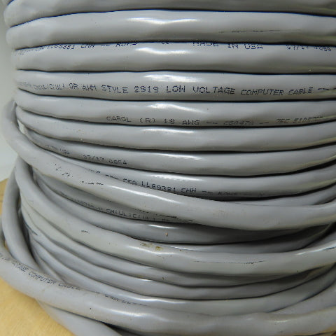 Carol C6047A 18AWG AWN 2919 Individually Shielded Pairs Gray Computer Cable 270'