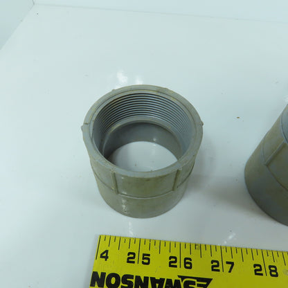 Carlon E942J 2" PVC Threaded Female x Slip Conduit Adapter Coupling Lot Of 21