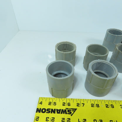 Carlon E942G 1-1/4" PVC Threaded Female xSlip Conduit Adapter Coupling Lot Of 23