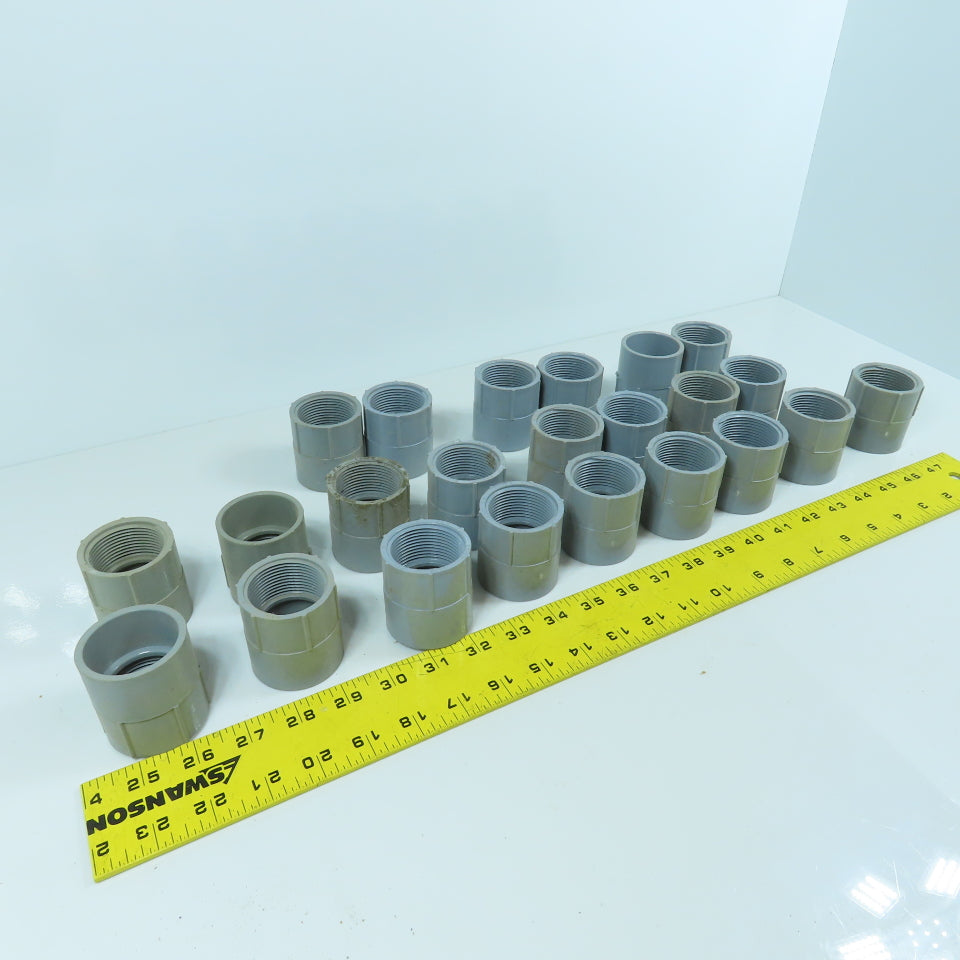 Carlon E942G 1-1/4" PVC Threaded Female xSlip Conduit Adapter Coupling Lot Of 23