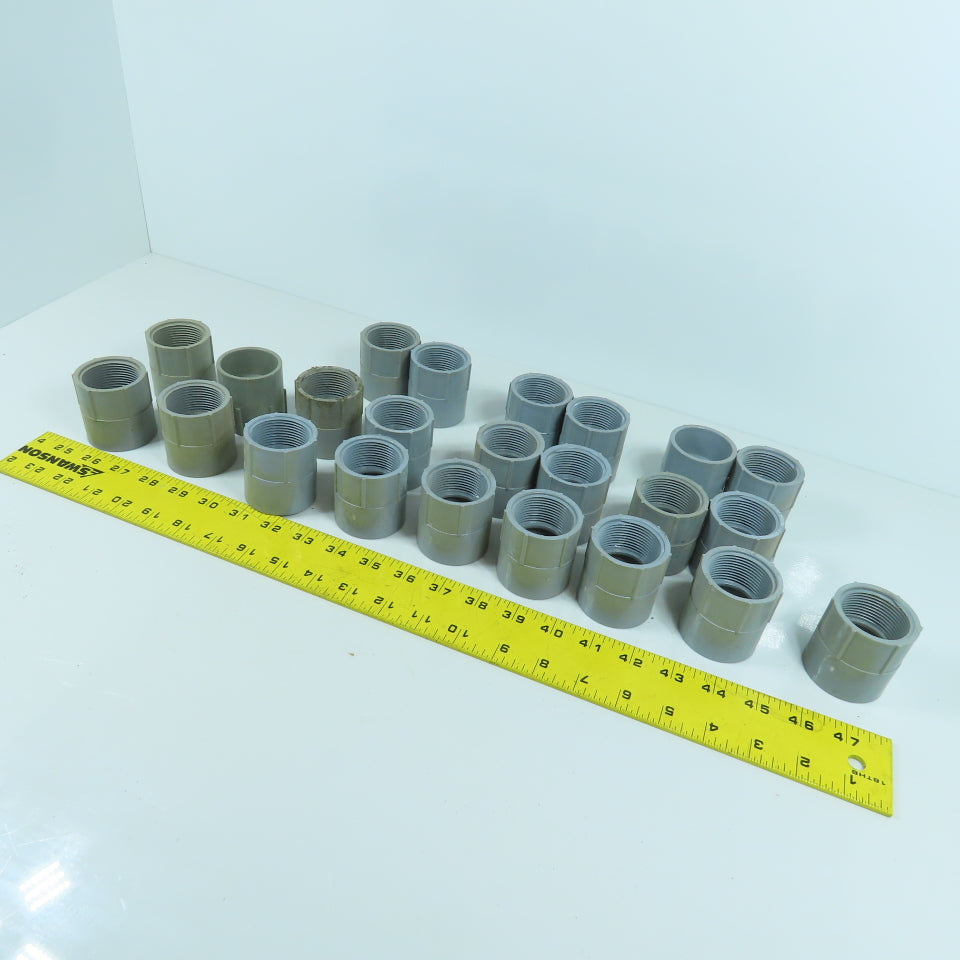 Carlon E942G 1-1/4" PVC Threaded Female xSlip Conduit Adapter Coupling Lot Of 23