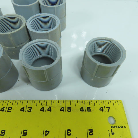 Carlon E942G 1-1/4" PVC Threaded Female xSlip Conduit Adapter Coupling Lot Of 23