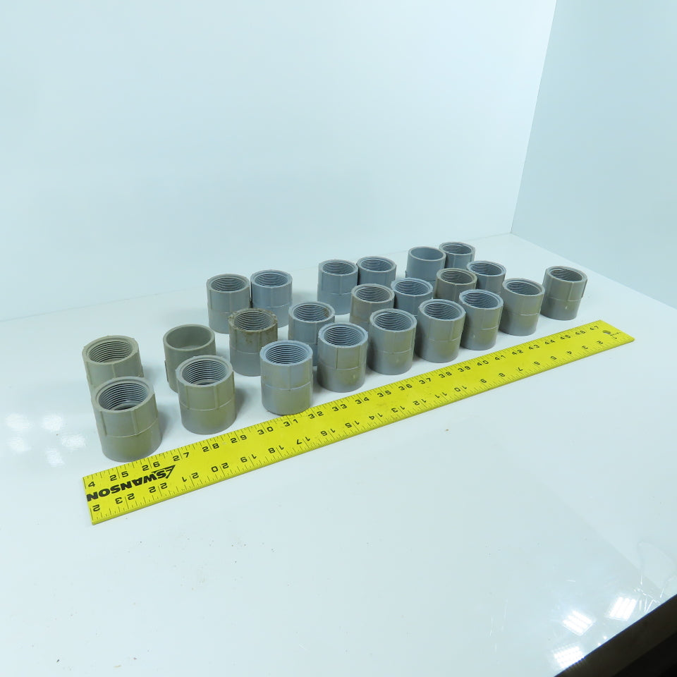 Carlon E942G 1-1/4" PVC Threaded Female xSlip Conduit Adapter Coupling Lot Of 23