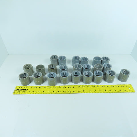 Carlon E942G 1-1/4" PVC Threaded Female xSlip Conduit Adapter Coupling Lot Of 23