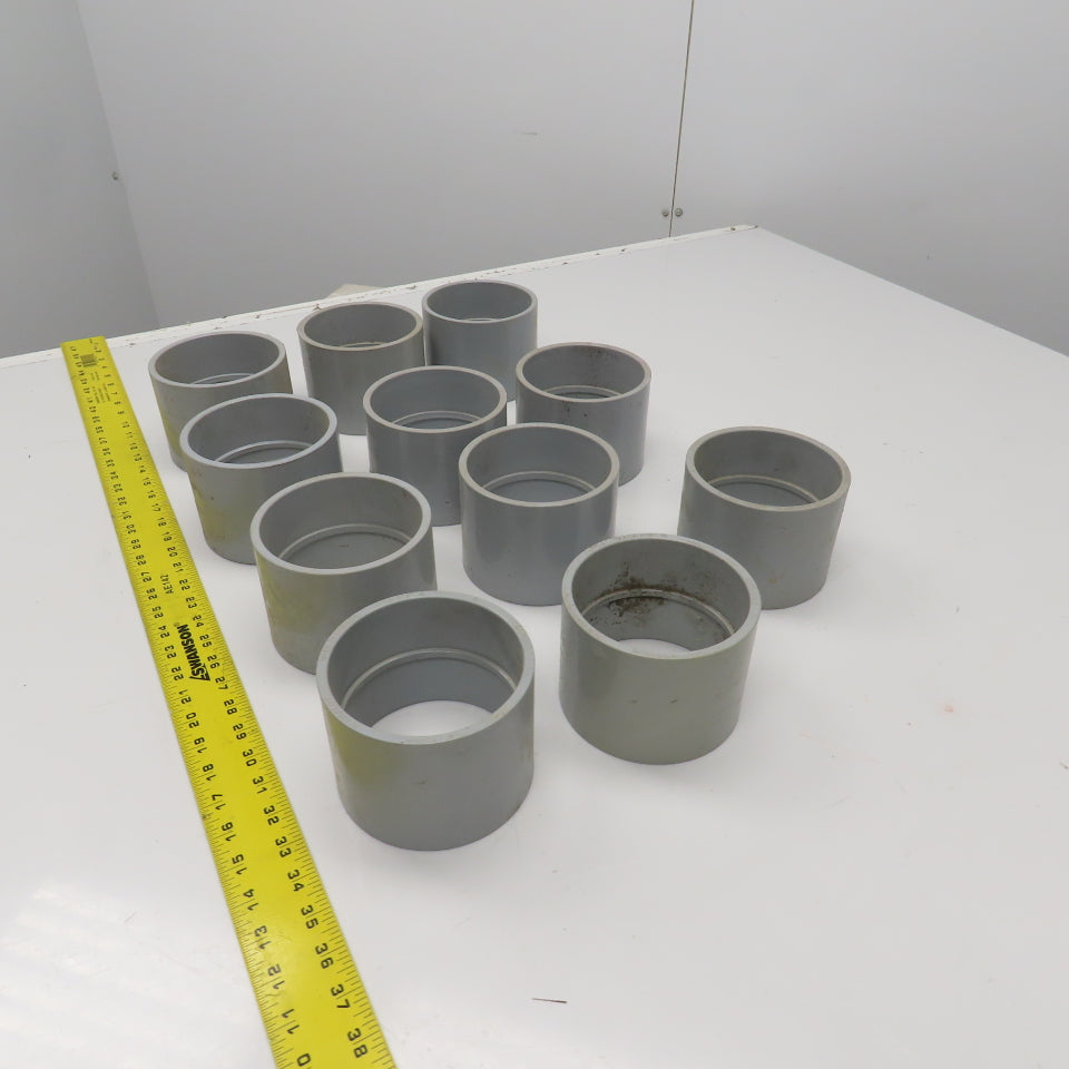 Kraloy 4" PVC CP40 Slip x Slip Conduit Coupling Lot Of 11