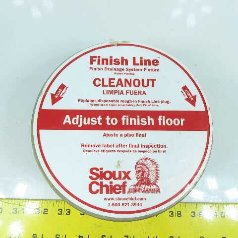 Soiux Chief Finish Line Adjustable Cleanout Bronze Finish 6-1/2" OD 4" ABS Hub