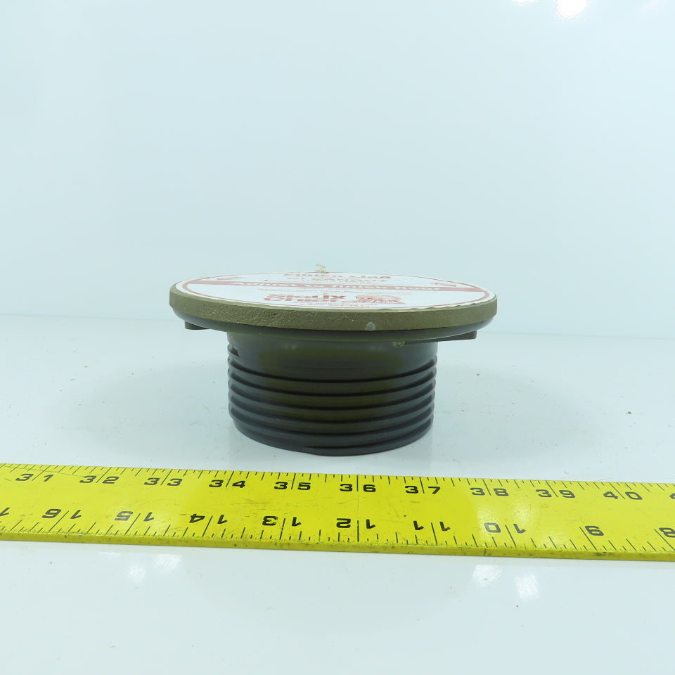 Soiux Chief Finish Line Adjustable Cleanout Bronze Finish 6-1/2" OD 4" ABS Hub