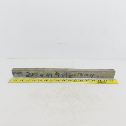 3/4" x 1-1/ 2" Stainless Steel Flat Bar x 17" Long, 304/304L Stainless
