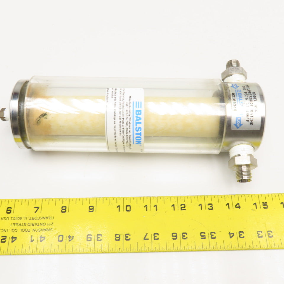 Balston 45G 1/2" NPT Pyrex High Volume Sample Analyzer Filter